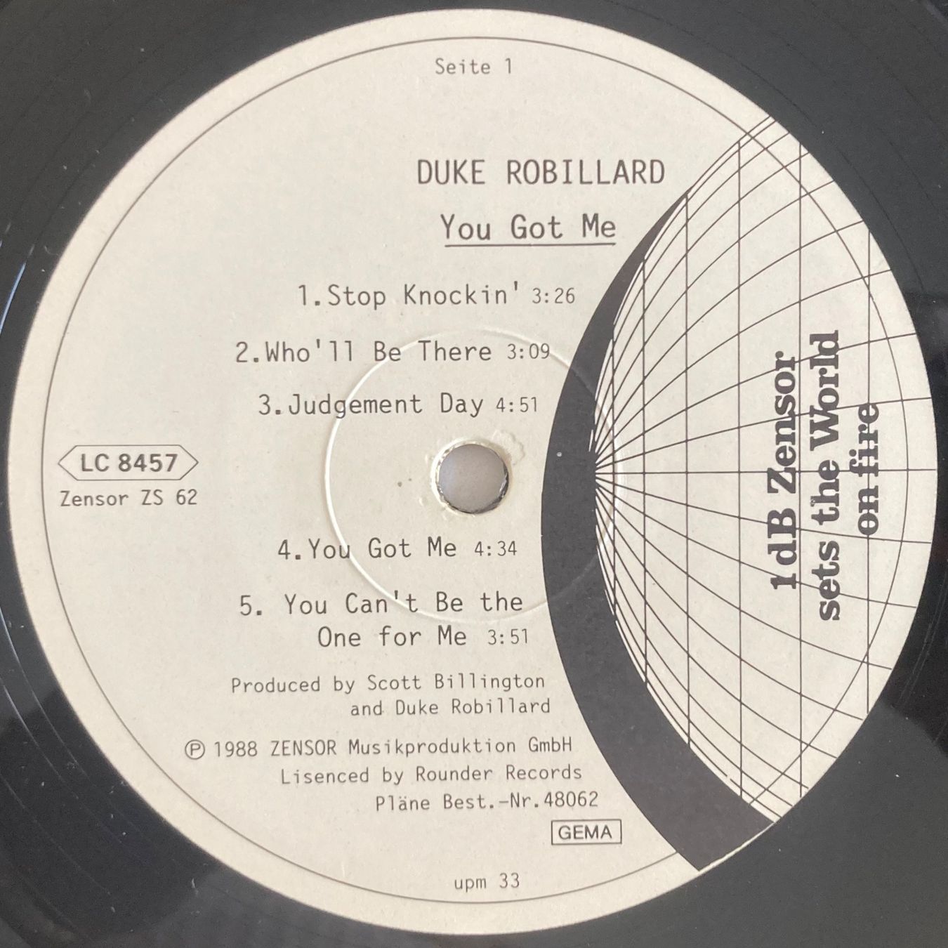 Vinyles: DUKE ROBILLARD - YOU GOTME – D'occasion à Poliez-Pittet par Newtown-Records 2