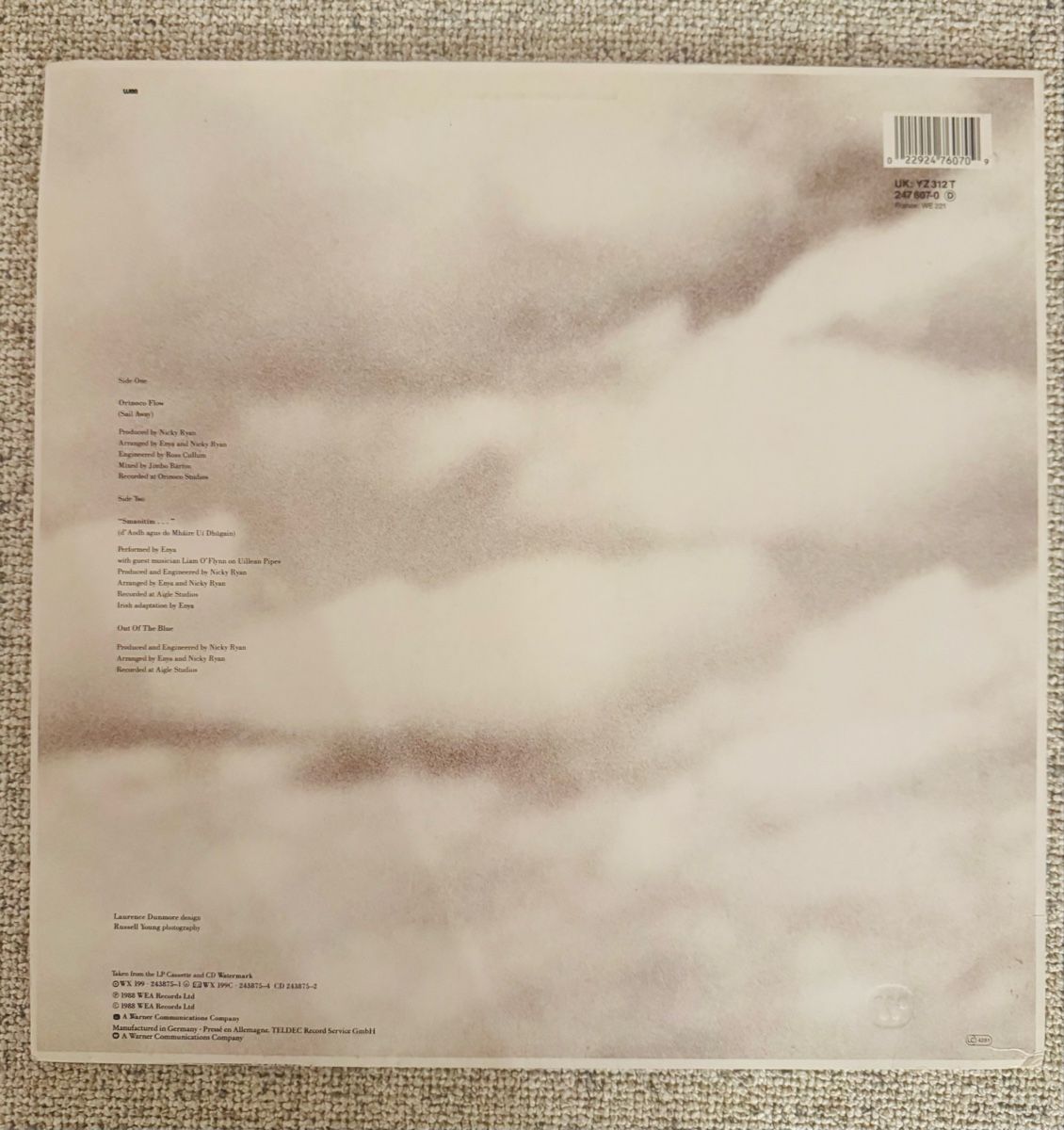 Vinyles: Enya - Orinoco Flow - 12" Maxi - 1988 – D'occasion à Rorbas par BlackstarRecords 1