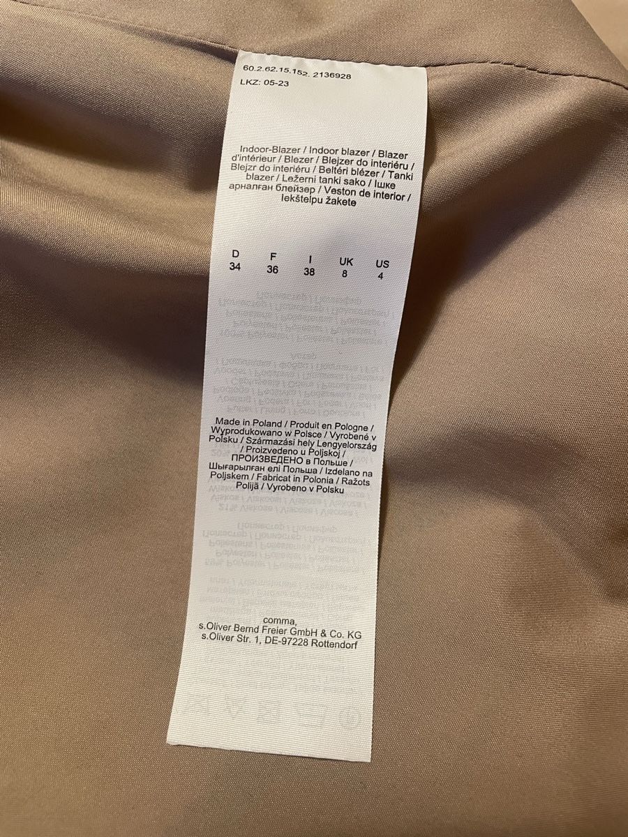 Comma Giacche: Eleganter Blazer von Comma – Nuovo (secondo la descrizione) da Thalwil venduto da Andieg 4