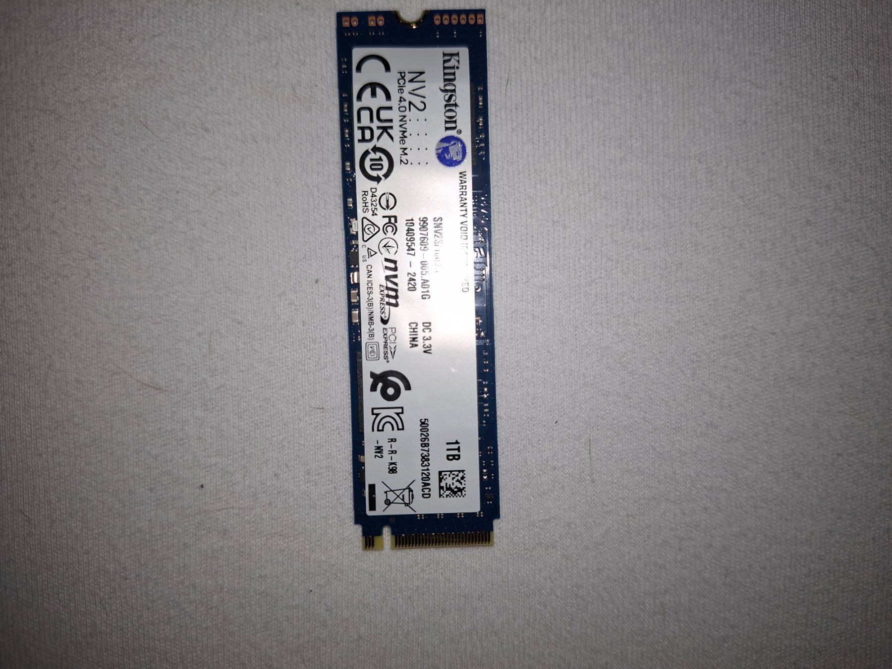 Kingston Harddisks: NVMw M.2 Kingston 1 TB used – Gebraucht aus Schönried von ManuelPT 1