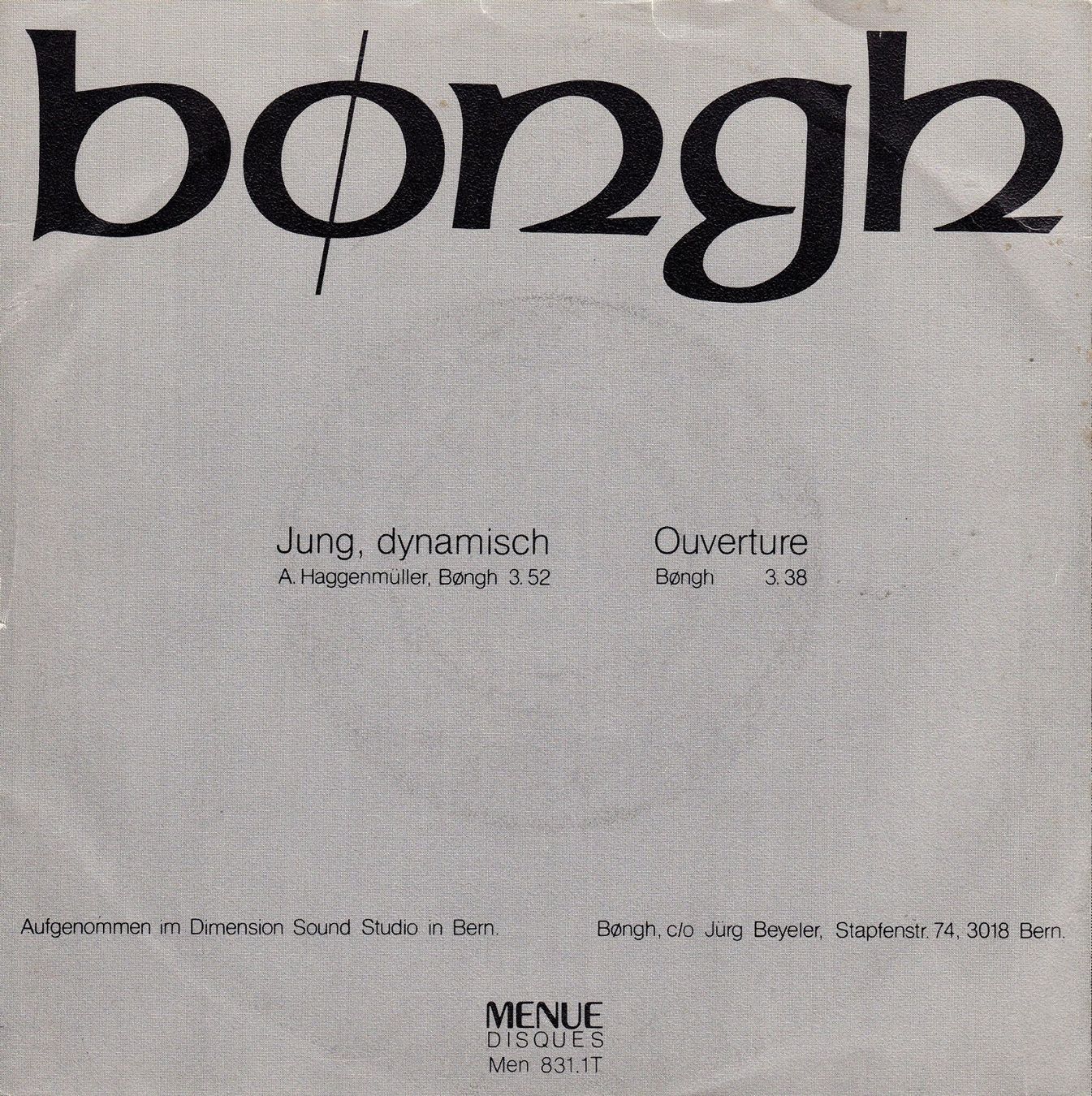 Dischi in vinile: Bongh Vinyl Single von 1983 – Usato da Volketswil venduto da Abcrecords 1
