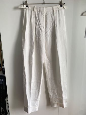 Victoria Beckham Stoffhose in Weiss, Gr. 38
