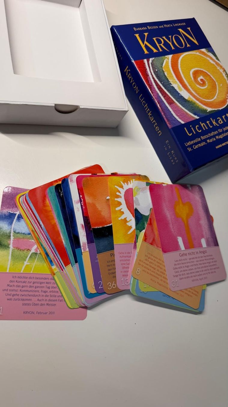 Libri: Kryon Lichtkarten Barbara Bessen Herta Linsmaier Set – Usato da Krauchthal venduto da SamsPuce 2