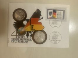 Numisbrief mit 2 Silbermuenzen