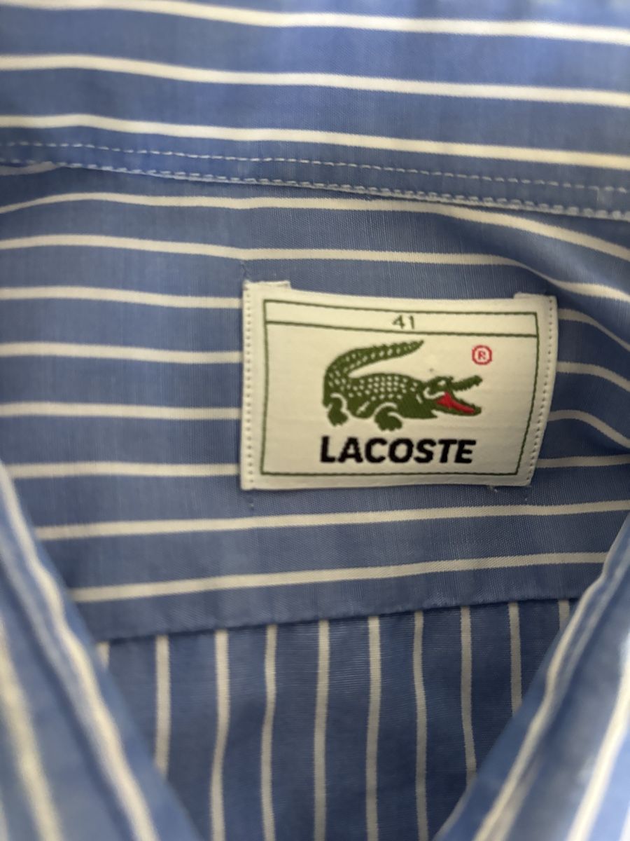 Lacoste Chemises: Lacoste Vintage Hemd blau gestreift Grösse 41 – D'occasion à Zürich par f.christian.b 2