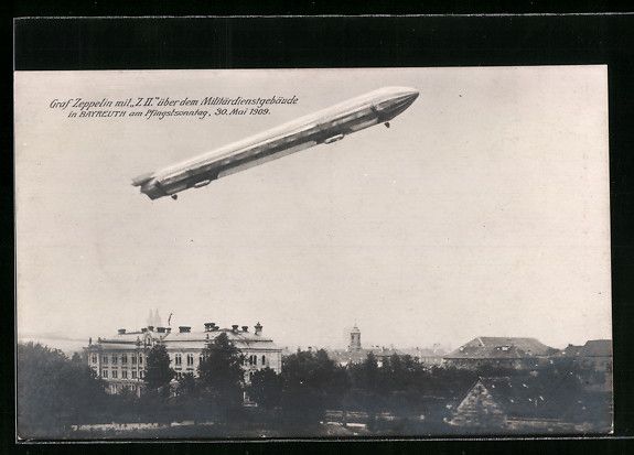 Bilder & Poster: Bayreuth, Graf Zeppelin mit Luftschiff Z – Gebraucht aus Berlin von bartko-reher