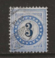 Porto Nr. 3IIN mit Doppelprägung - selten
