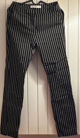 Black Trousers with Geometric Pattern 