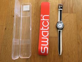 Swatch Armbanduhr SFB111 schwarz weiss OVP 2000er