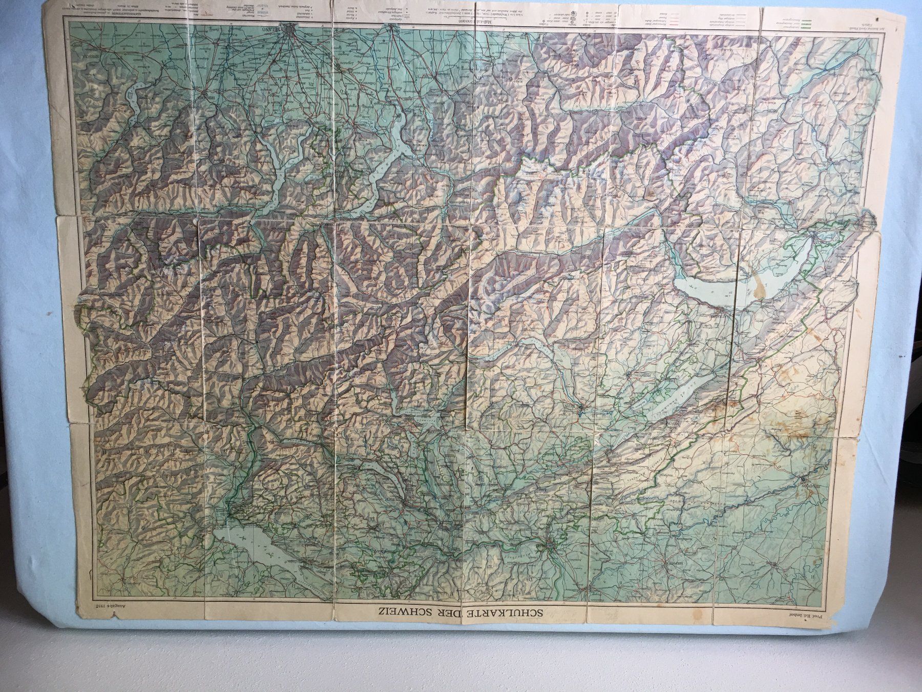 Cartine & Atlanti: alte Schulkarte Schweiz – Usato da Bern venduto da aiz_2xxb 2
