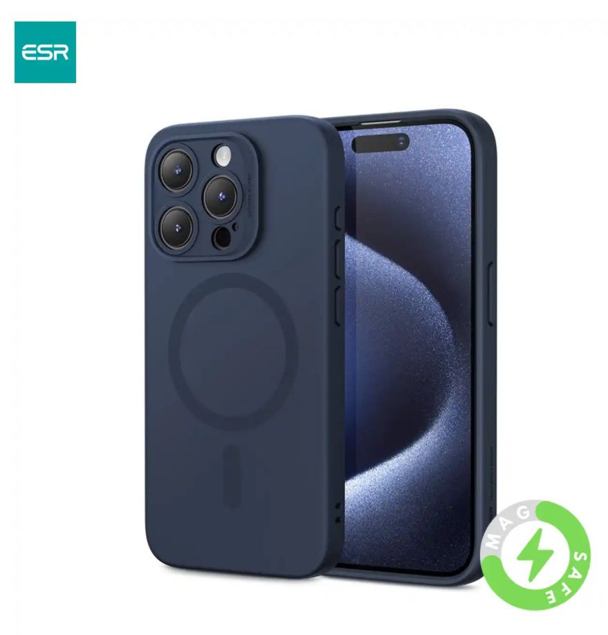 Cover & Protezioni schermo: ESR - iPhone 15 Pro Max Cloud Silikon Case Hülle dunkelblau – Usato da Veltheim AG venduto da EVENT-LLS