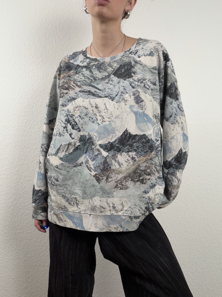Pulls & Sweat-shirts: Pullover Mountains Print Long Sleeve Size XL Unisex – D'occasion à Knonau par Grapesvintage 2