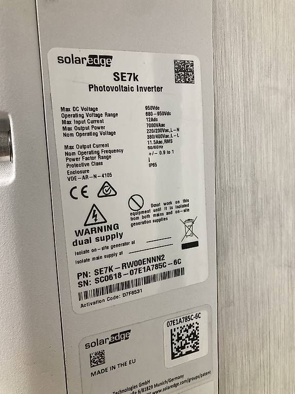 SolarEdge Wechselrichter: Onduleur Solaredge SE7K – Gebraucht aus Vaulruz von dvaud2006 1