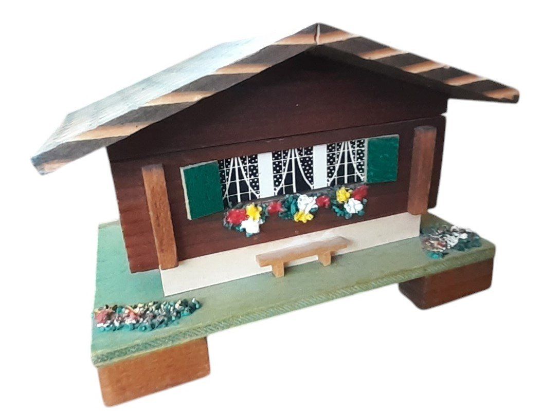 Carillon: Spieldose antik - Schweizer Chalet – Usato da Mörschwil venduto da antiksalon 1