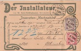 10 und 15 Rp. auf NN-Karte