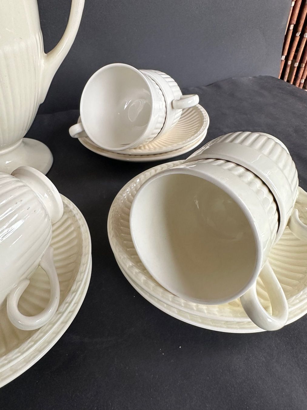 Set di piatti: Wedgwood creamware Kaffeeset....18 Stück – Usato da Saas im Prättigau venduto da norman02 2