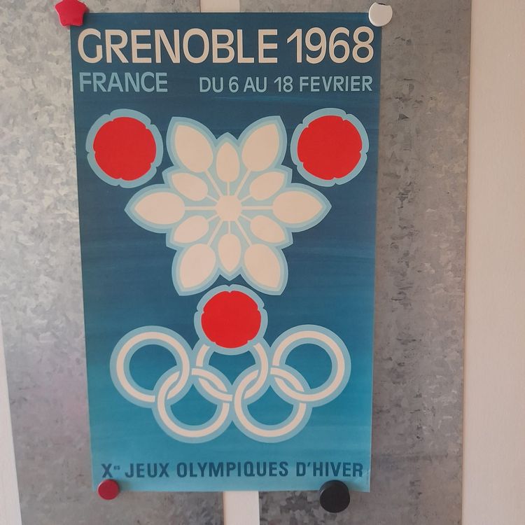 Affiche Publicitaire Originale Des Xes Jeux Olympiques D'Hiver - Grenoble 1968