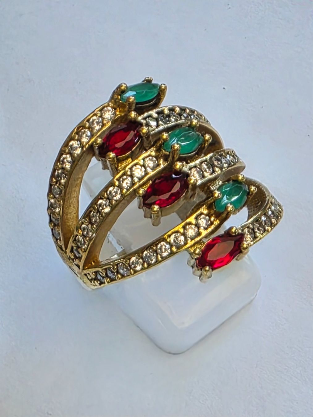Ringe: Ring mit Granat und Smaragd Steinen 56 – Neu (gemäss Beschreibung) aus Zürich von benedikt12 8