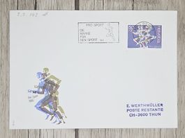 CL09 Enveloppe + Timbre Suisse 1986