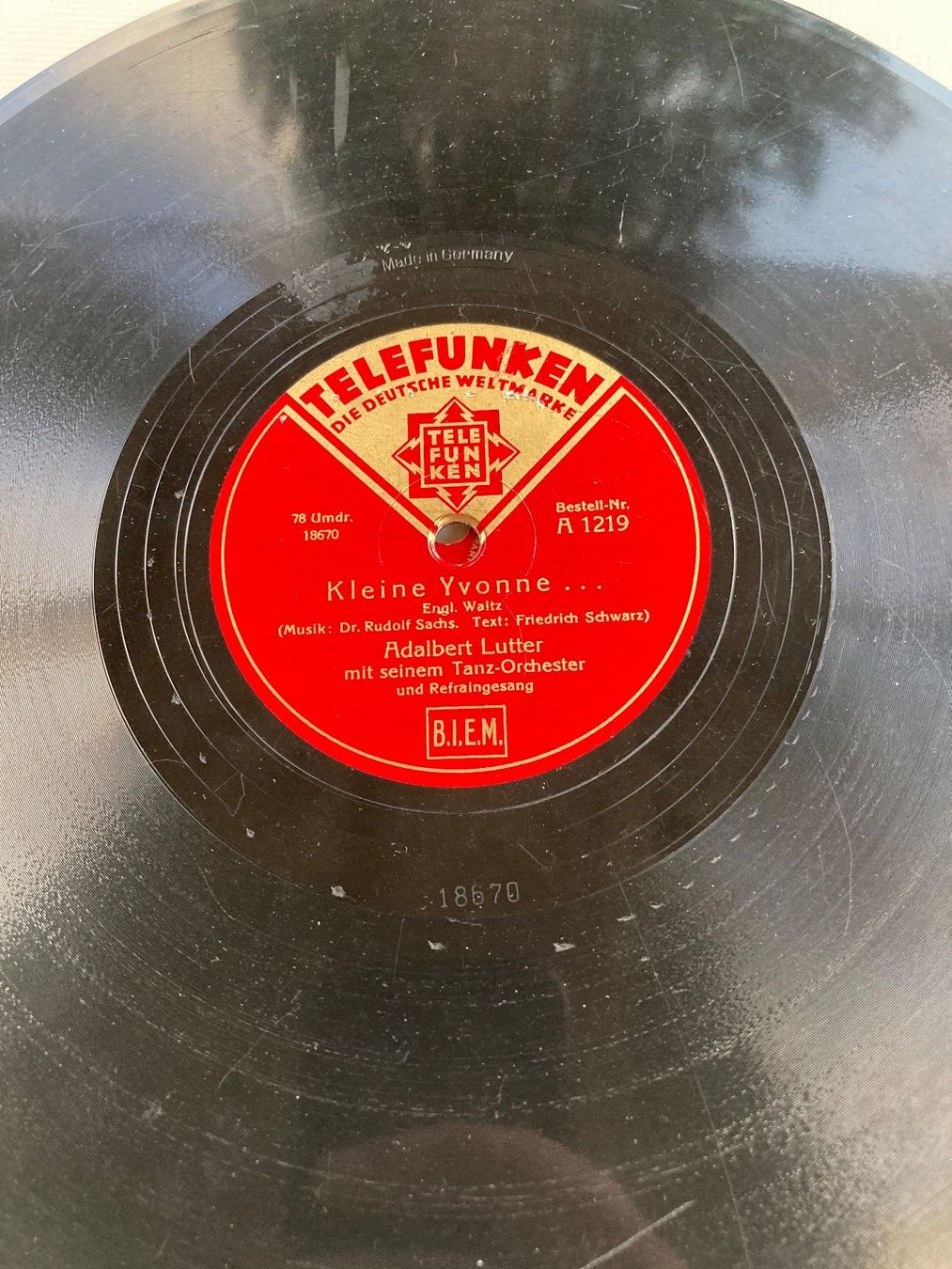 Dischi in vinile: 9 deutsche /schweizerische Schellackplatten fürs Grammophon – Usato da Altstätten SG venduto da orthophonix 2