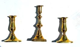 Wunderschönes 3er-Set Vintage Messing-Kerzenständer (Massiv)