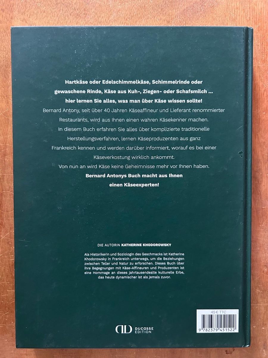 Libri: Käse. Bernard Antony – Usato da Zürich venduto da WWehrle 1