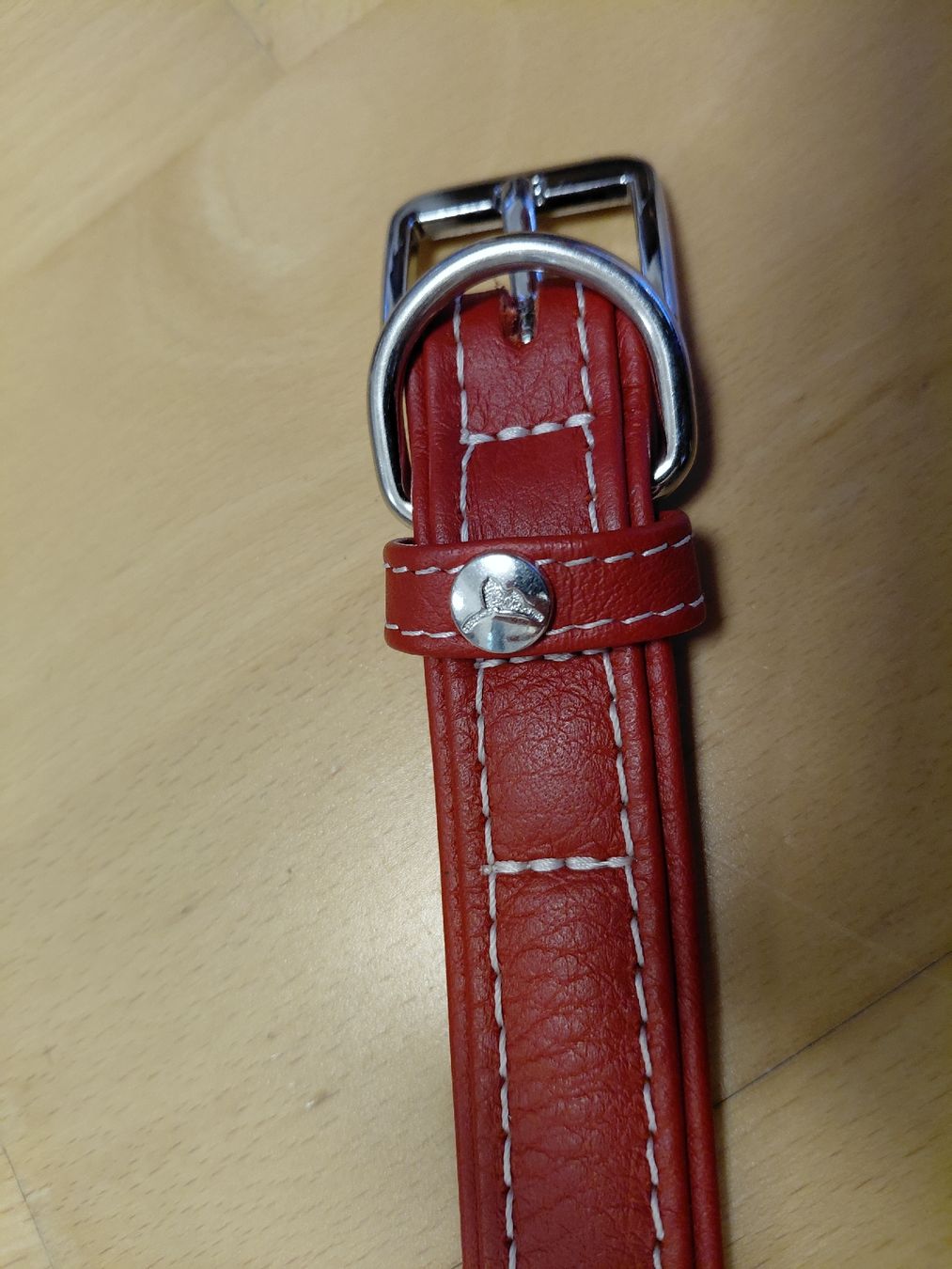 Leine & Halsband: Hundehalsband 40cm. Rot, Leder – Neu (gemäss Beschreibung) aus Windisch von stiiine 1