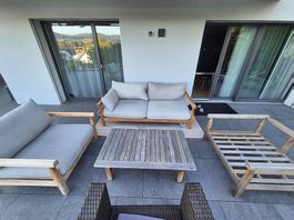 Gartenlounge-Set aus Teakholz (komplett)