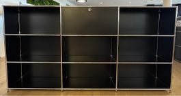 Modulares Metallregal / Sideboard schwarz, Chrom