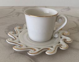 6 wunderschöne Espresso-Tassen und Unterteller