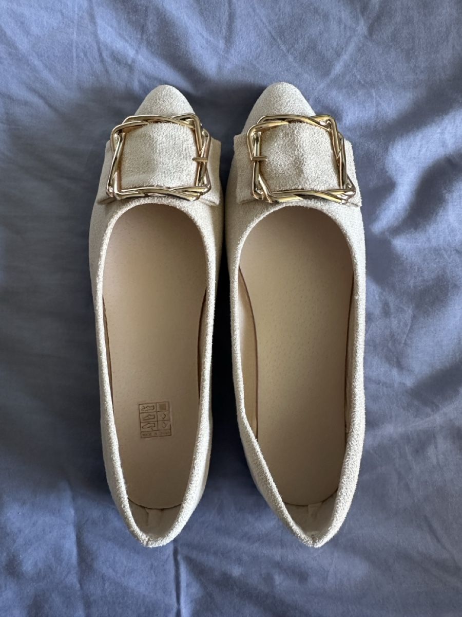 Scarpe da donna: Elegante Ballerinas in Beige/Hellgrau – Nuovo (secondo la descrizione) da Schnottwil venduto da sml_29t8
