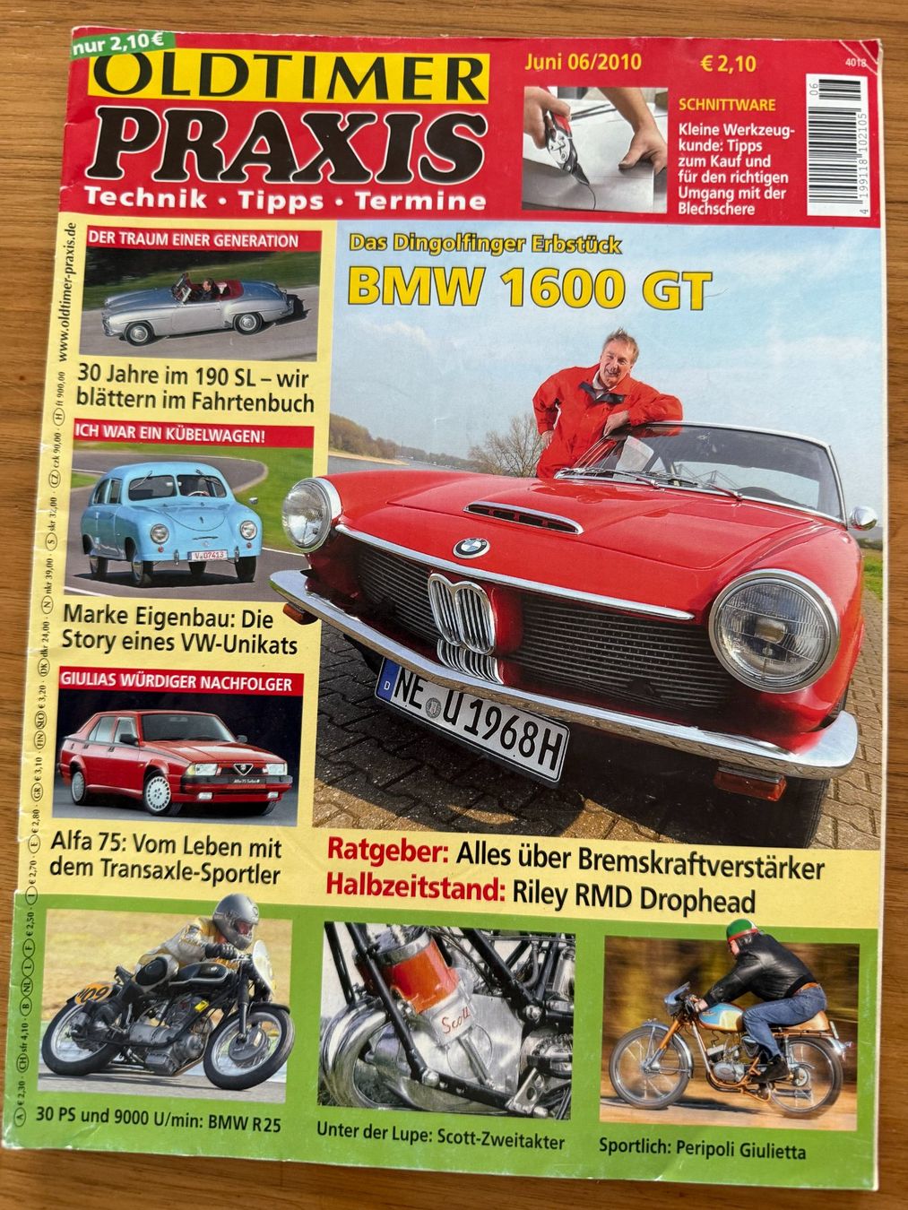 Riviste & Magazine: Oldtimer Praxis Juni 06/2010 – Usato da Schneisingen venduto da Tomthedragon