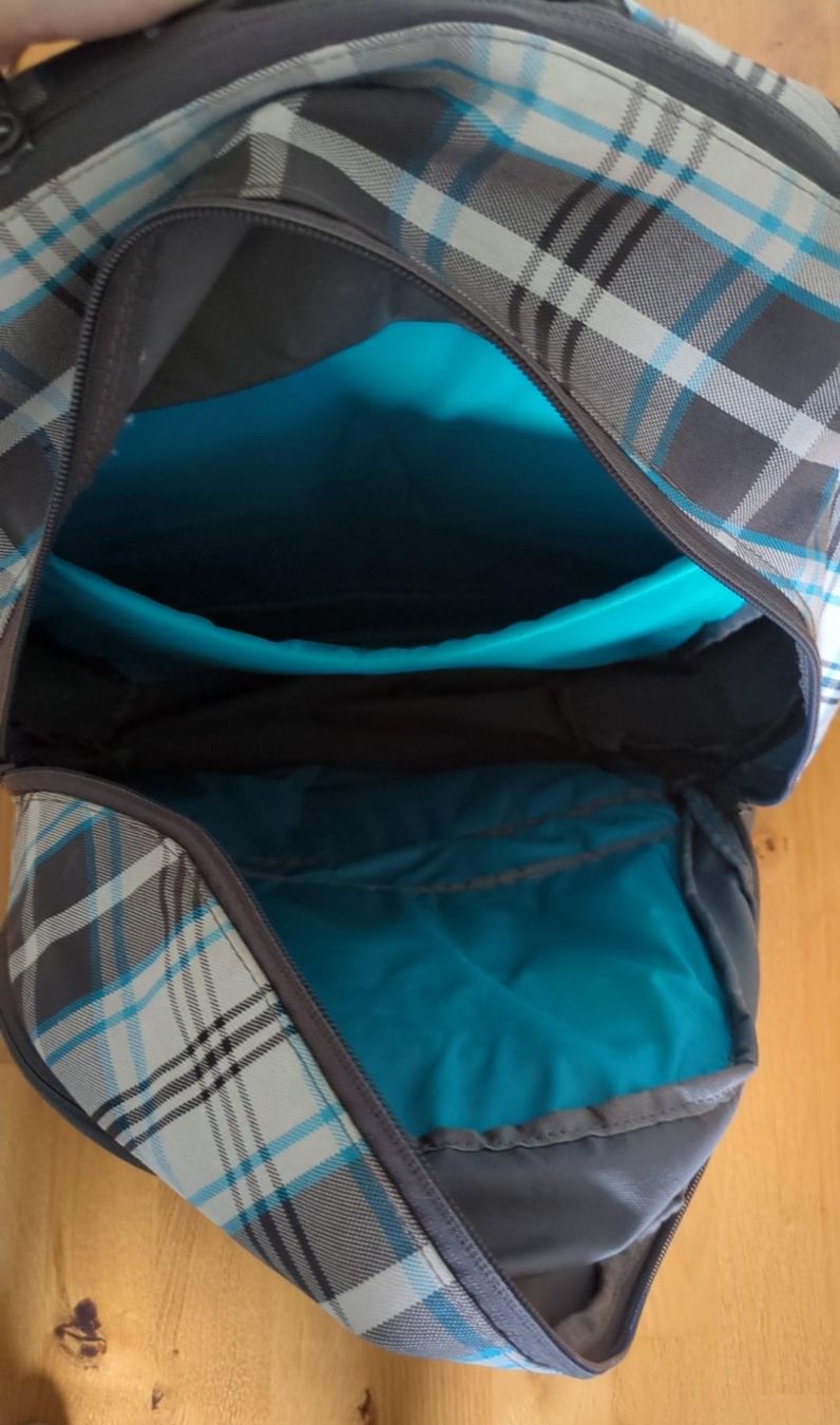 Dakine Zaini: Dakine Rucksack, Grau/Blau Kariert – Usato da Hochwald venduto da A3N. 2