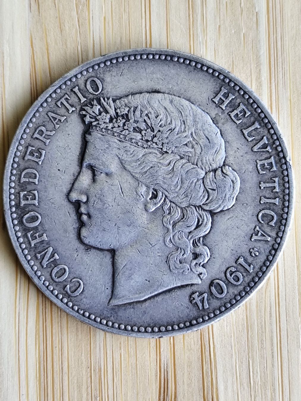 Toutes les monnaies: antike 5fr.silber münze 1904 (Auflage 40'000 ) – D'occasion à minusio par bierbrauer 1