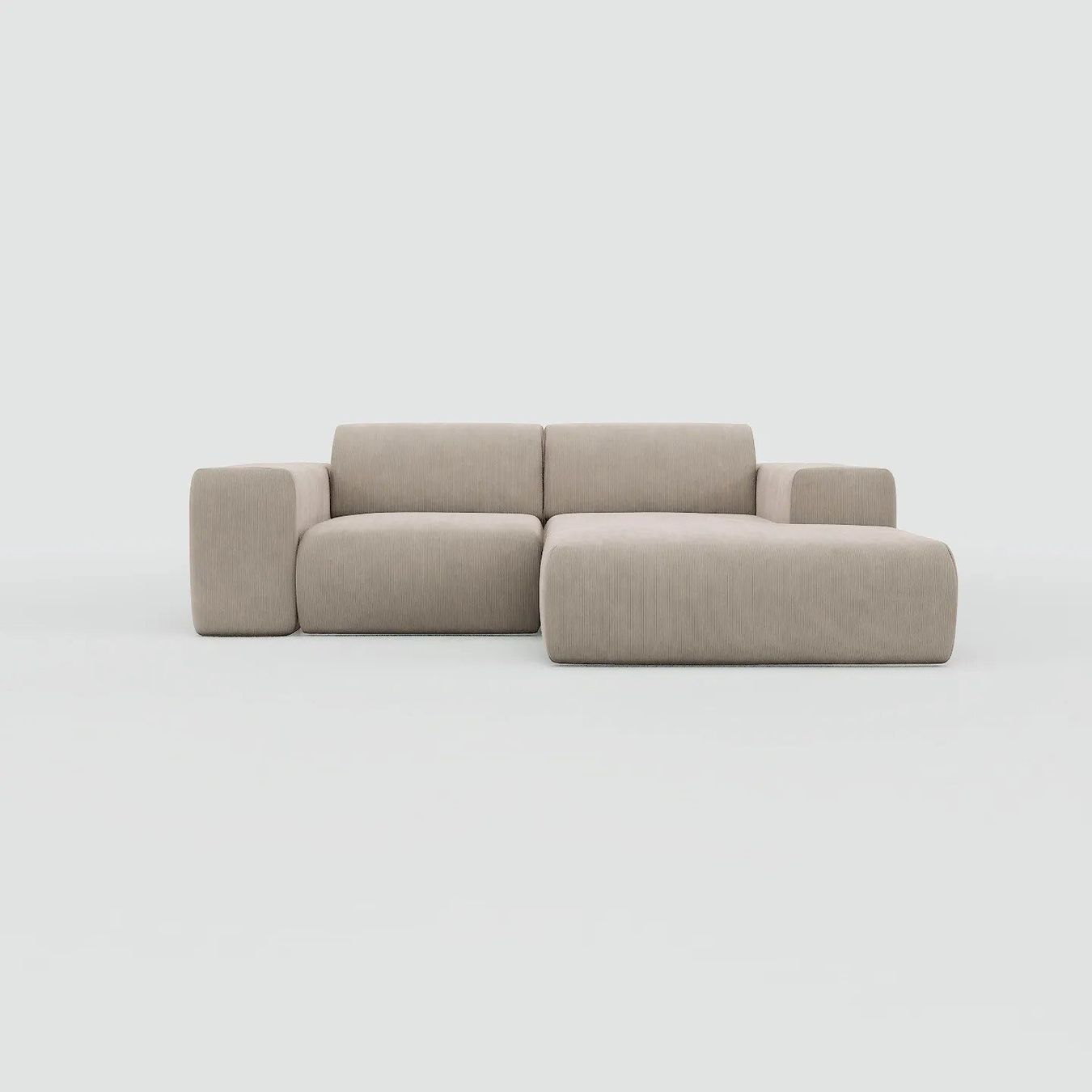 MYCS Divani: Ecksofa Trüffelbeige Feiner Cord - Pyllow - 218x 68 cm – Usato da Zürich venduto da shi_29fp 3