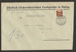 Nachnahme 1935 Liechtenstein Dienstmarke VADUZ Mauren