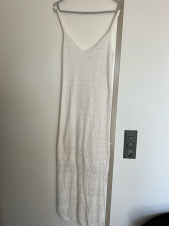 Sommerliches, weisses Maxikleid von Stradivarius, Grösse S