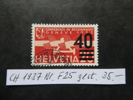 CH 1937 Nr. F25 gestempelt