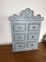 Schubladenschrank shabby Chic hellblau 6 Schubladen Aufbewah
