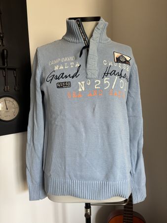 Camp David Herren Pullover, hellblau, Grösse S, Top Zustand!