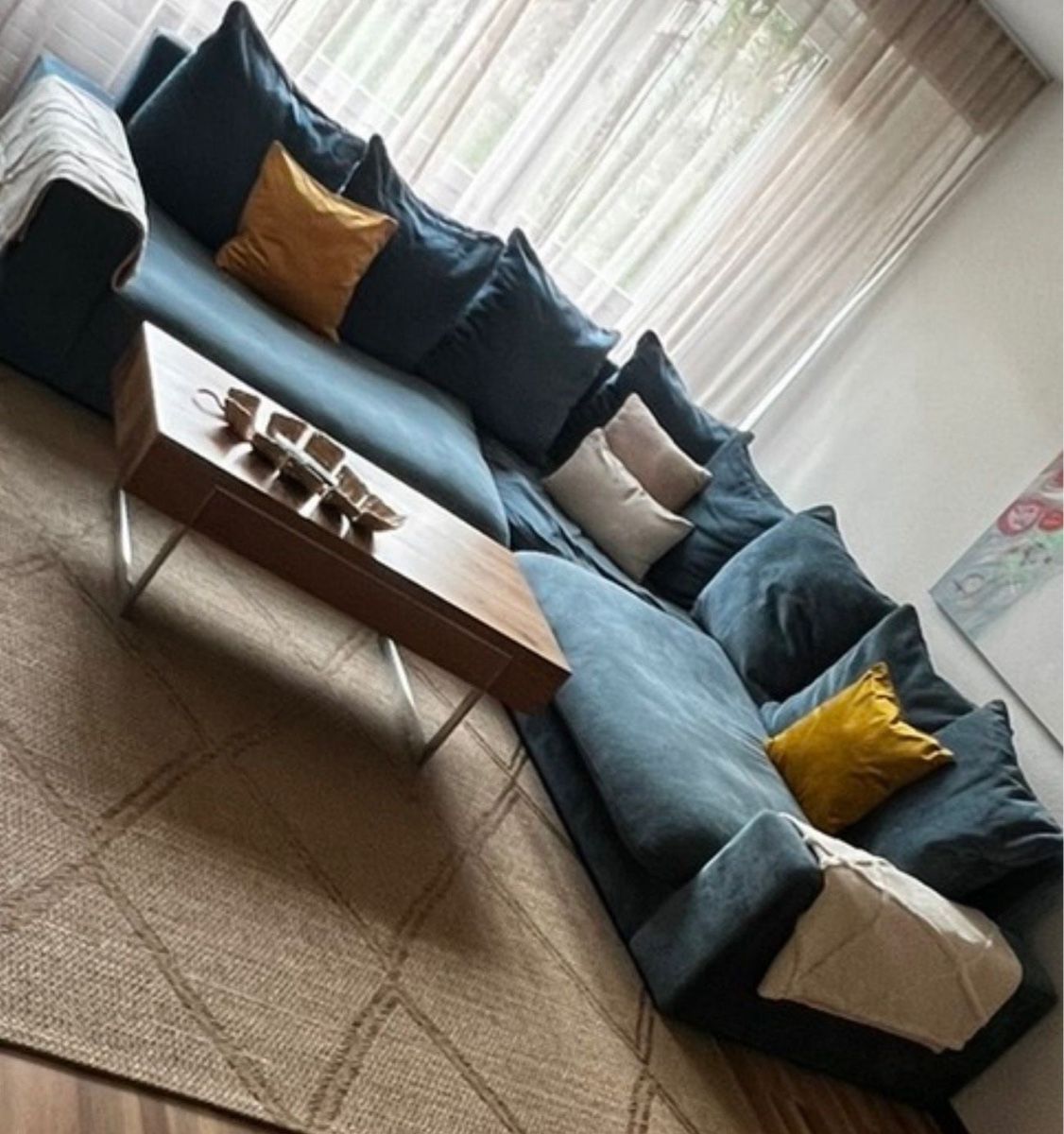 Conforama Sofas: Ecksofa blau – D'occasion à Unterseen par ver_d8cl