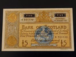 SCOTLAND 5 pounds 1965 P 106 a
