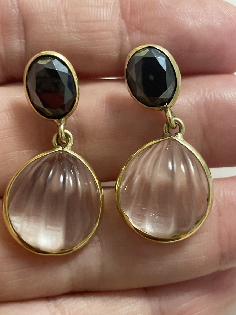 Orecchini pendenti & Orecchini a lobo: Boucles d’oreilles en or 18c – Usato da Montreux venduto da Pipo7878 2