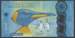 ANTARCTICA - 1 DOLLAR 2015 - PLASTIK-POLYMER BANKNOTE - UNZ