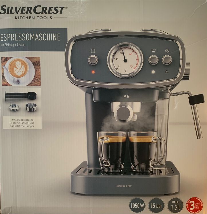 Espressomaschine Silvercrest SEM 1050 A1(Lidl) nie gebraucht | Acheter sur  Ricardo | Siebträgermaschinen