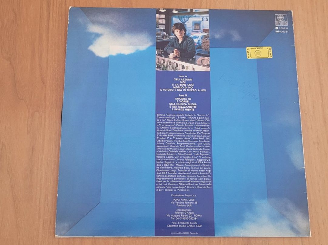 Schallplatten: LP Pupo – Gebraucht aus Martigny von MZ-67 1