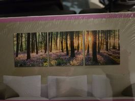 A vendre tableau en trois parties forêt 