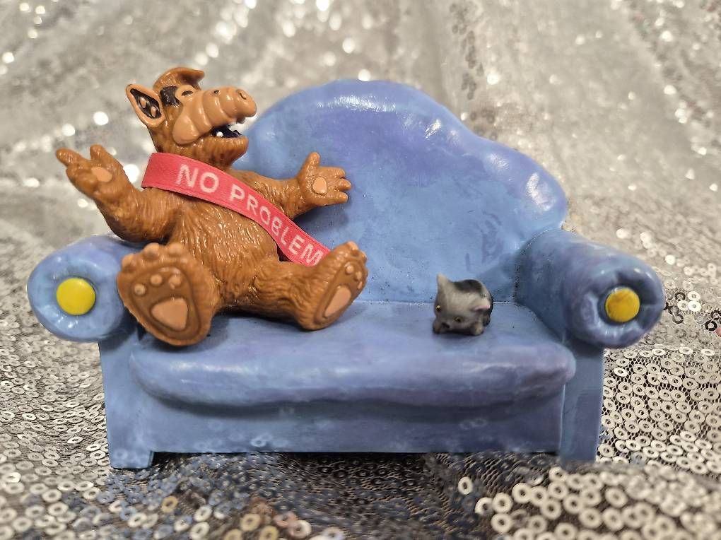 Bullyland Statuette: Alf auf dem Sofa, Bully 1987, handbemalt – Usato da Uznach venduto da ssmiy 4