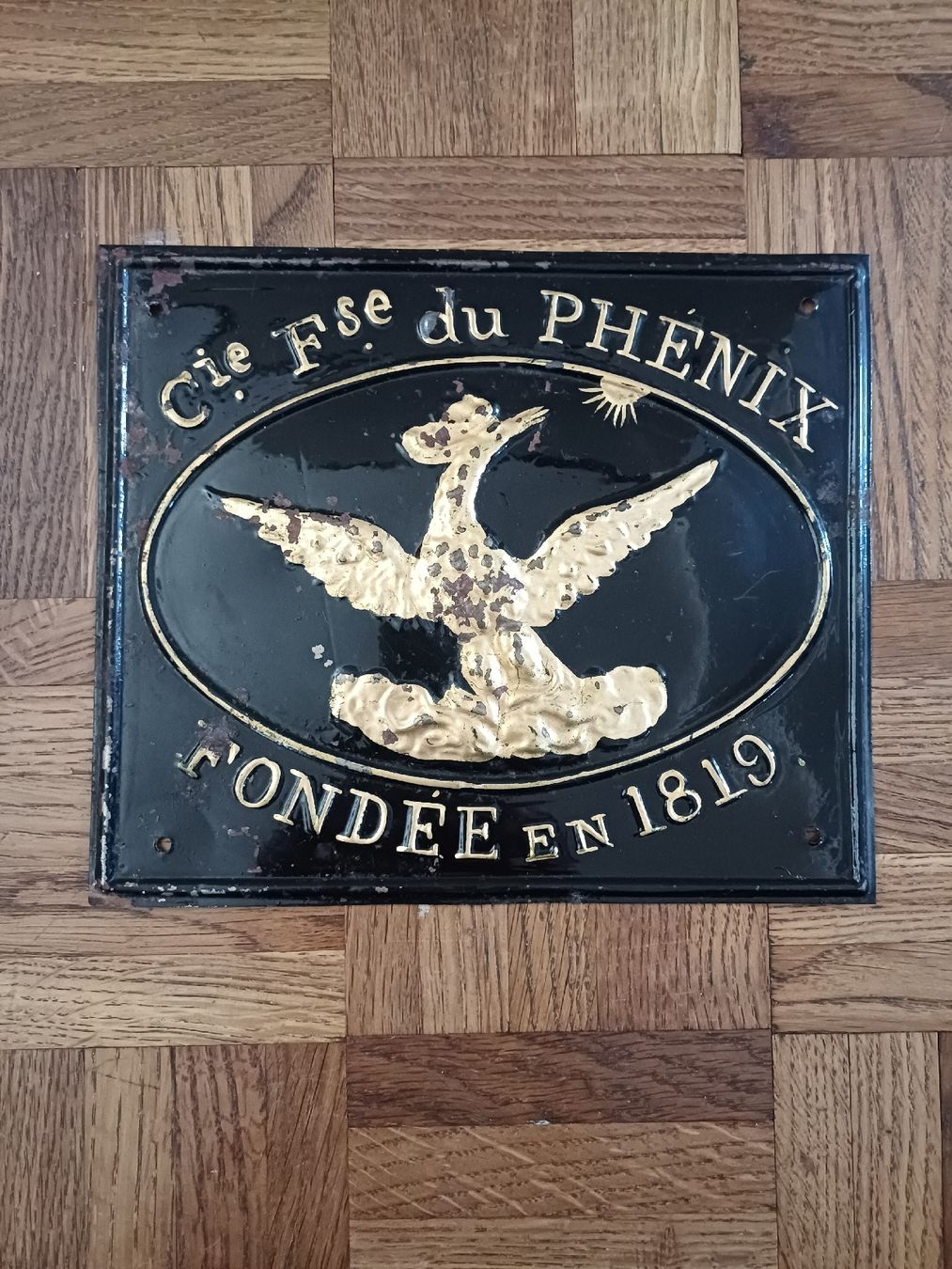Insegne: Antikes Blechschild, Phenix Versicherung – Usato da Niederuzwil venduto da wolkenlos80