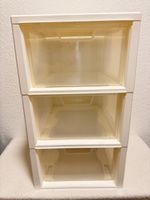 Schubladenbox „weiss Kunststoff“ - 3 Schubladen